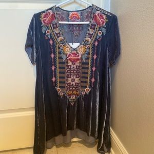 Johnny Was - Cherelle Velvet Drape Drop Top